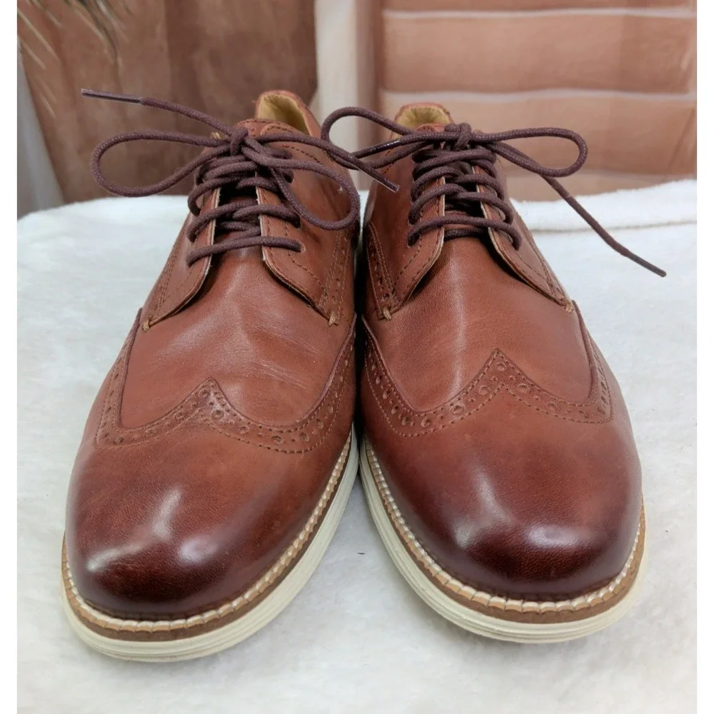 Cole Haan OriginalGrand C26471 British Tan Leather Wingtip Oxford